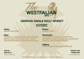 The WESTFALIAN - TW13 - Single Malt - 5y