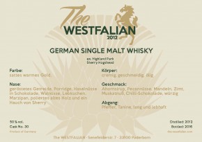 The WESTFALIAN - TW30 - Single Malt - 4y